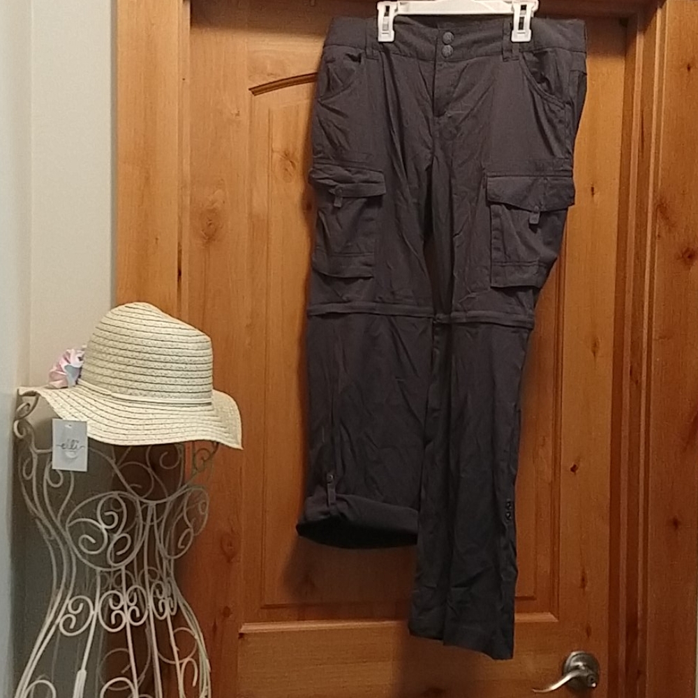 PrAna 10 gray Pants, zip off leg